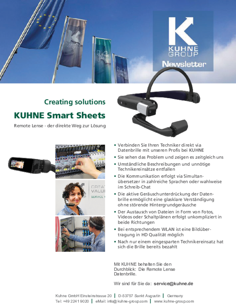 Informationsblatt "KUHNE Remote Lense"